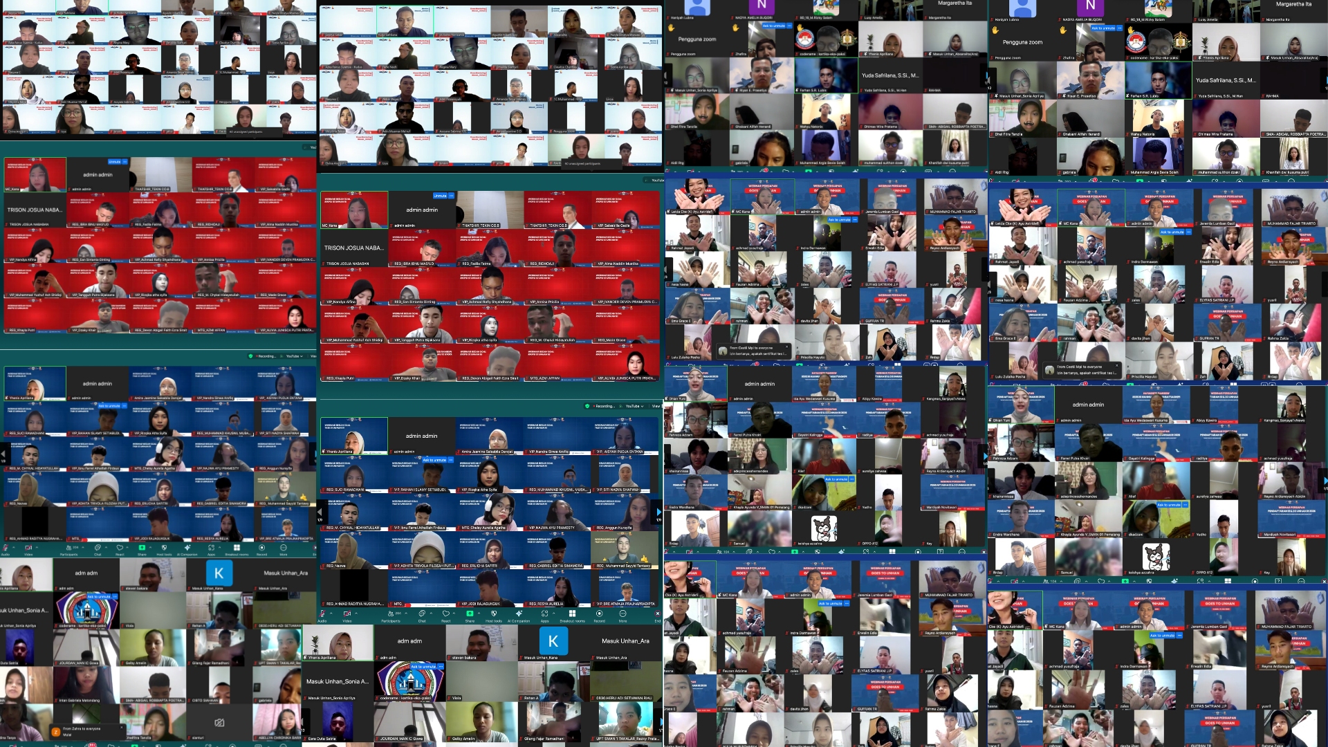 Sesi belajar online via Zoom